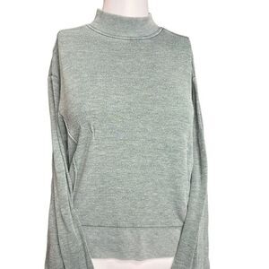 White Crow Mock Neck Pullover Sweater Green Size XS